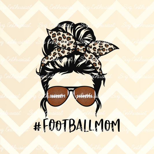 Football Mom Leopard PNG sublimation