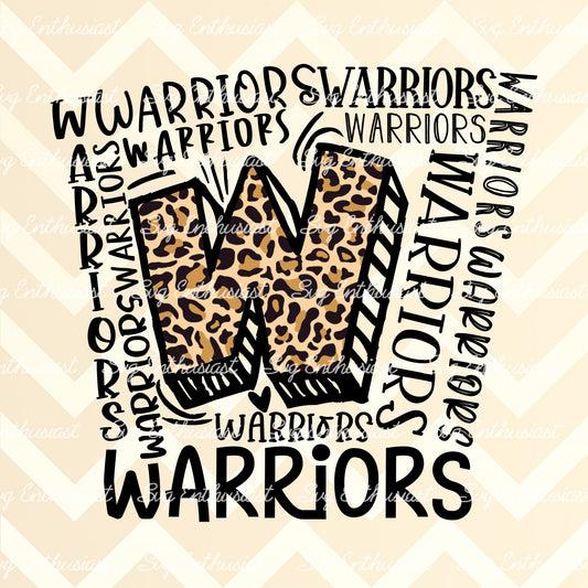 Warrior Typography PNG sublimation