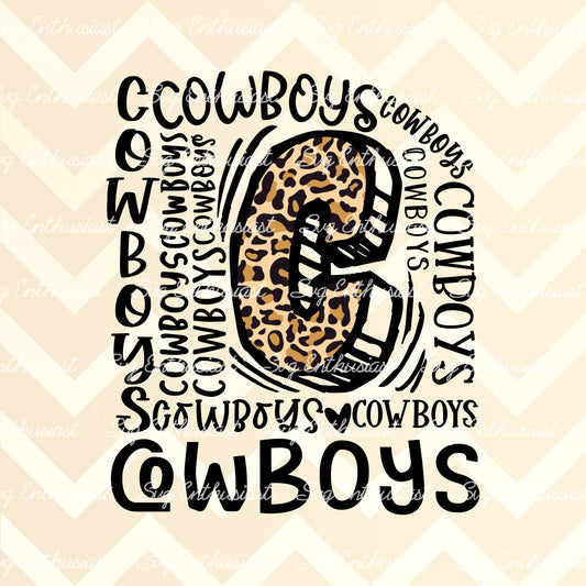 Cowboys Typography PNG sublimation