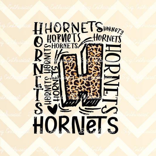 Hornets Typography PNG sublimation