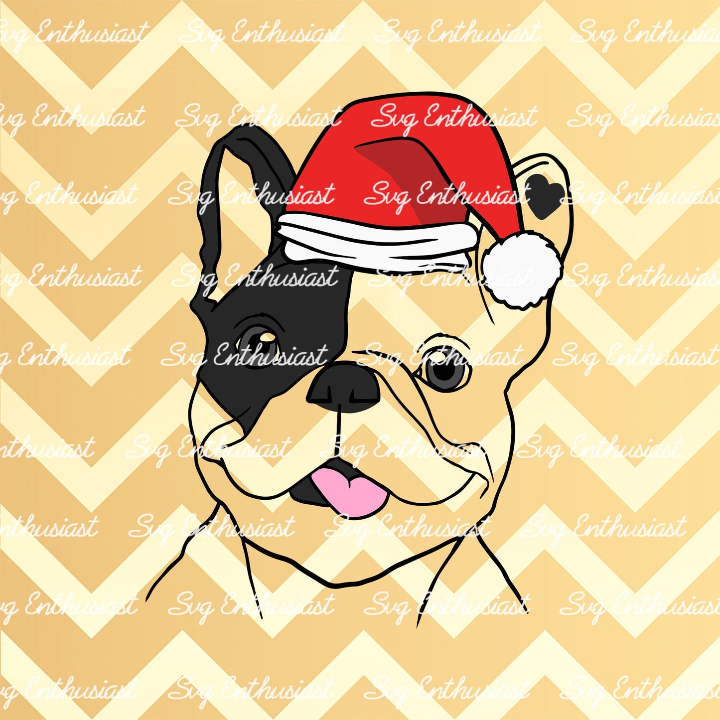 Christmas Frenchie SVG PNG DXF