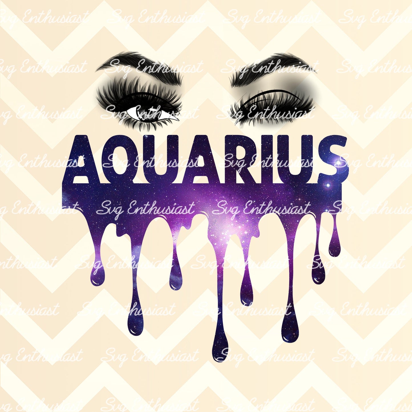 Aquarius drip galaxy PNG sublimation