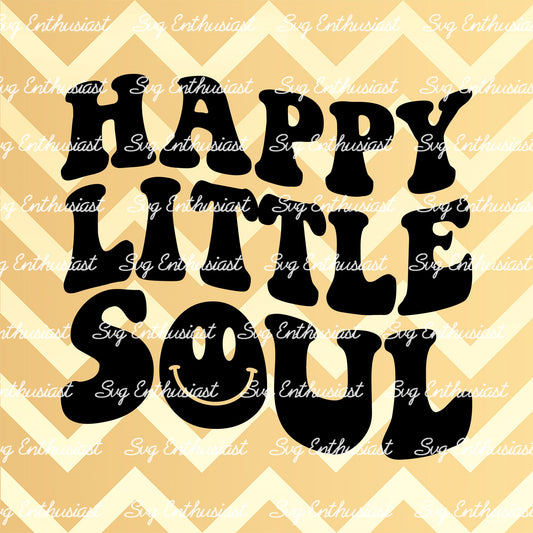 Happy little soul Smile face SVG PNG DXF