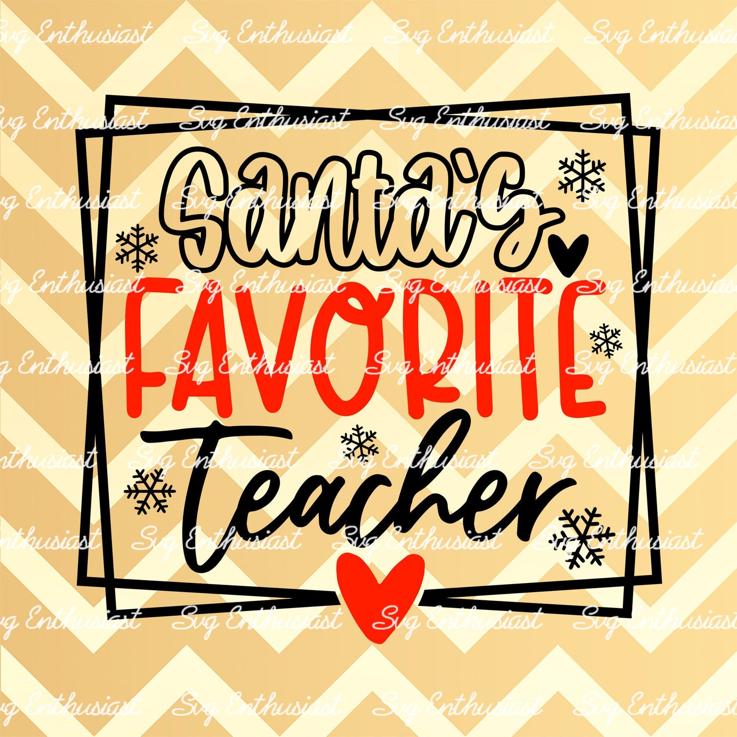 Santa's favorite teacher SVG PNG DXF