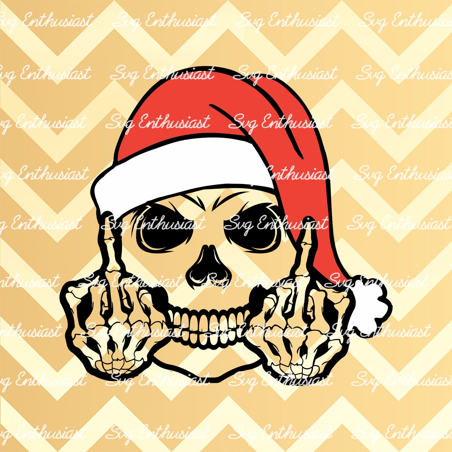 Christmas skull SVG PNG DXF