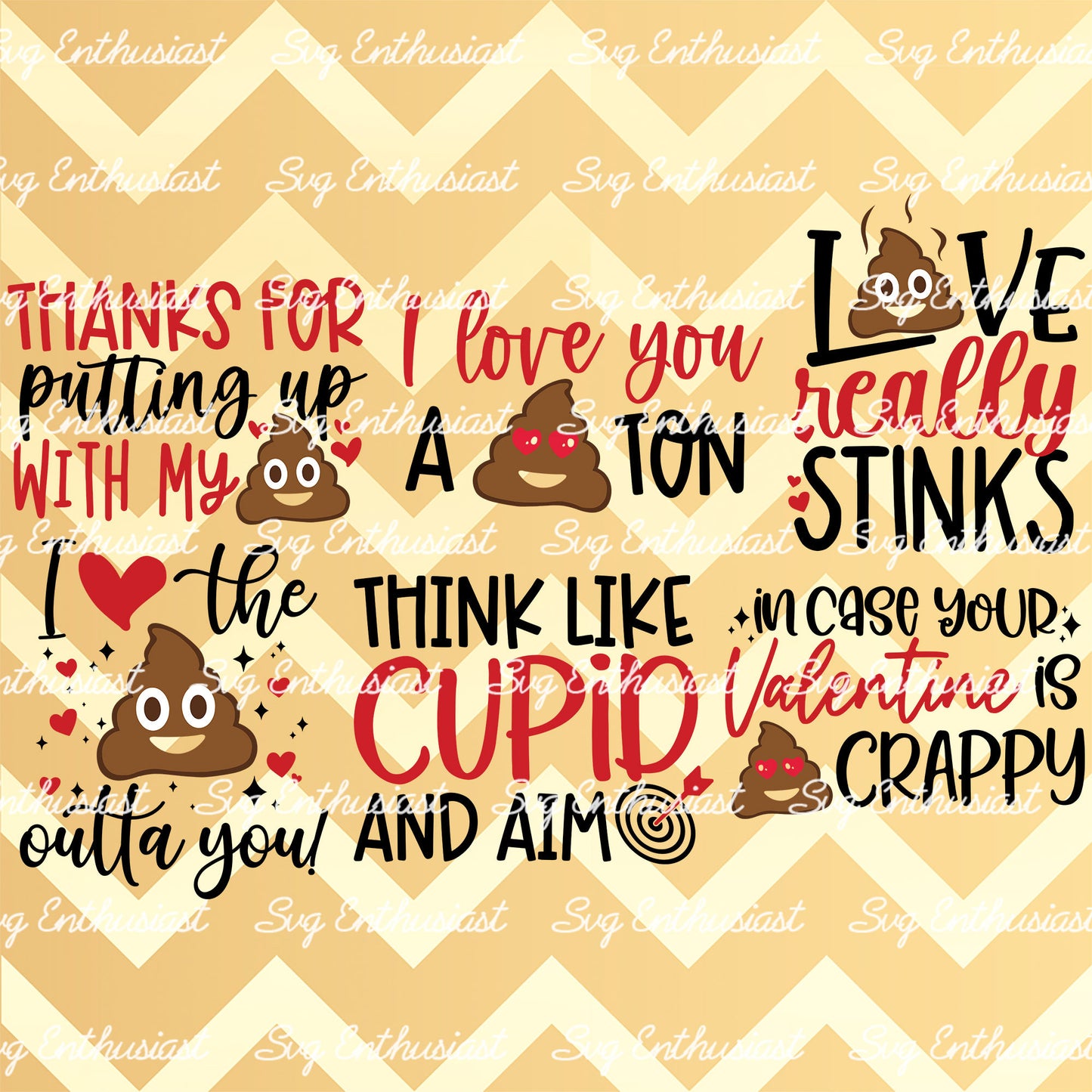 Valentine toilet paper SVG PNG DXF bundle