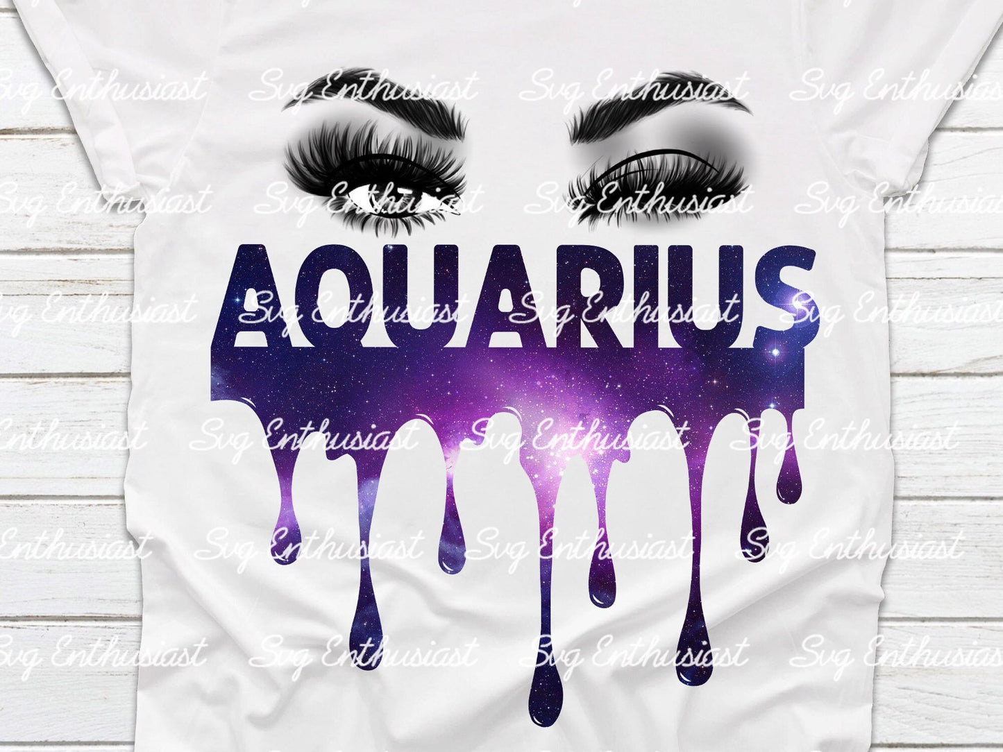 Aquarius drip galaxy PNG sublimation