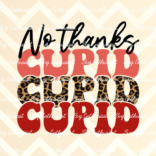 No thanks cupid leopard PNG sublimation