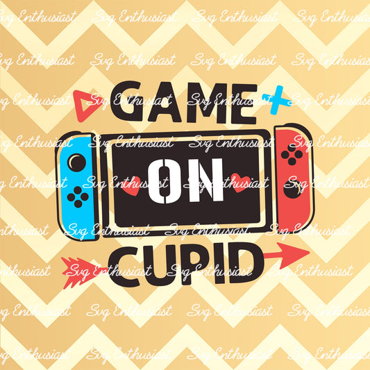 Game on Cupid SVG PNG DXF