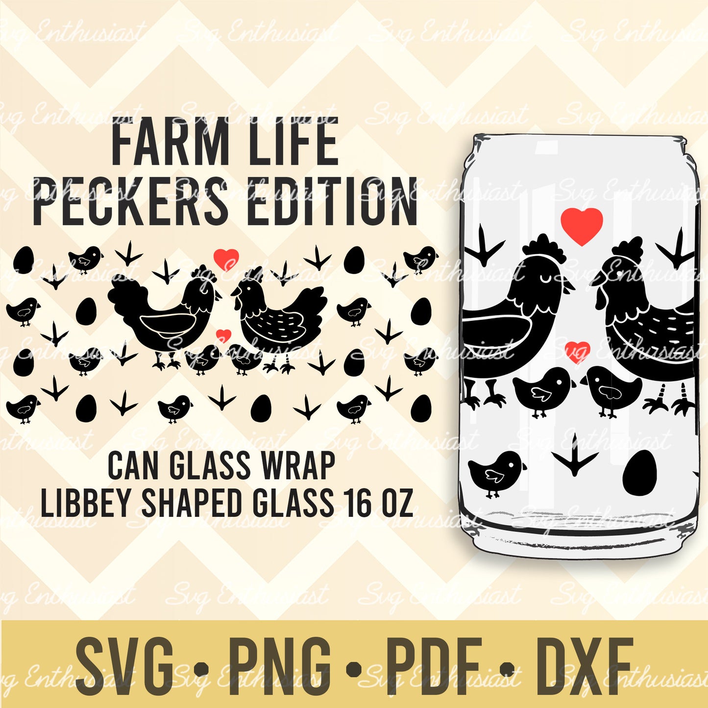 Peckers print svg libbey 16oz can glass SVG PNG DXF