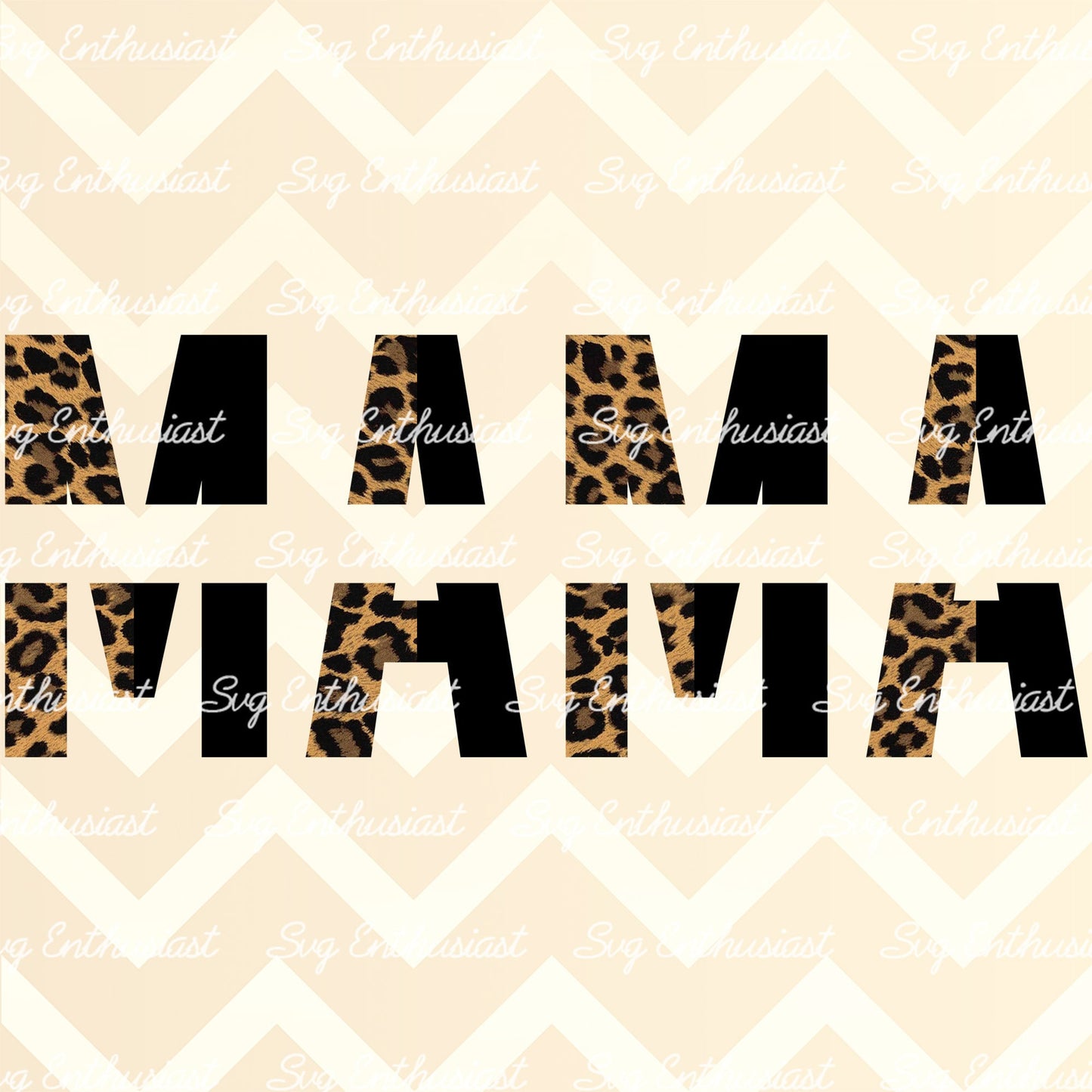 Leopard half letters Mama monogram frame PNG sublimation