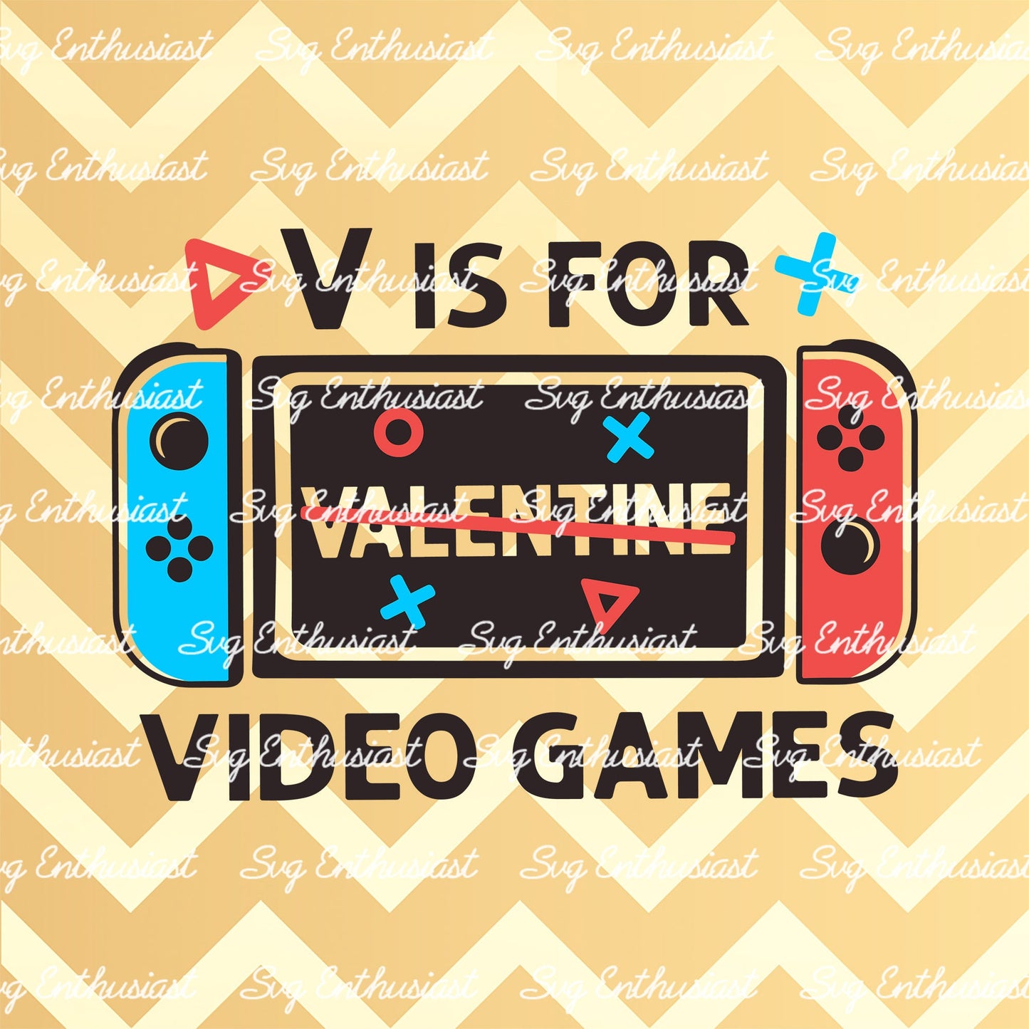 V is for video games SVG PNG DXF