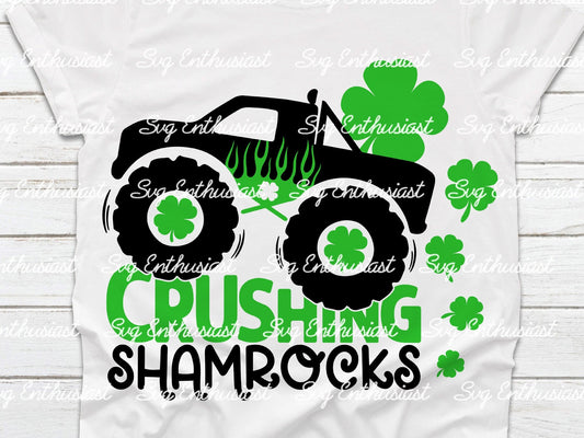 St Patrick monster truck SVG PNG DXF