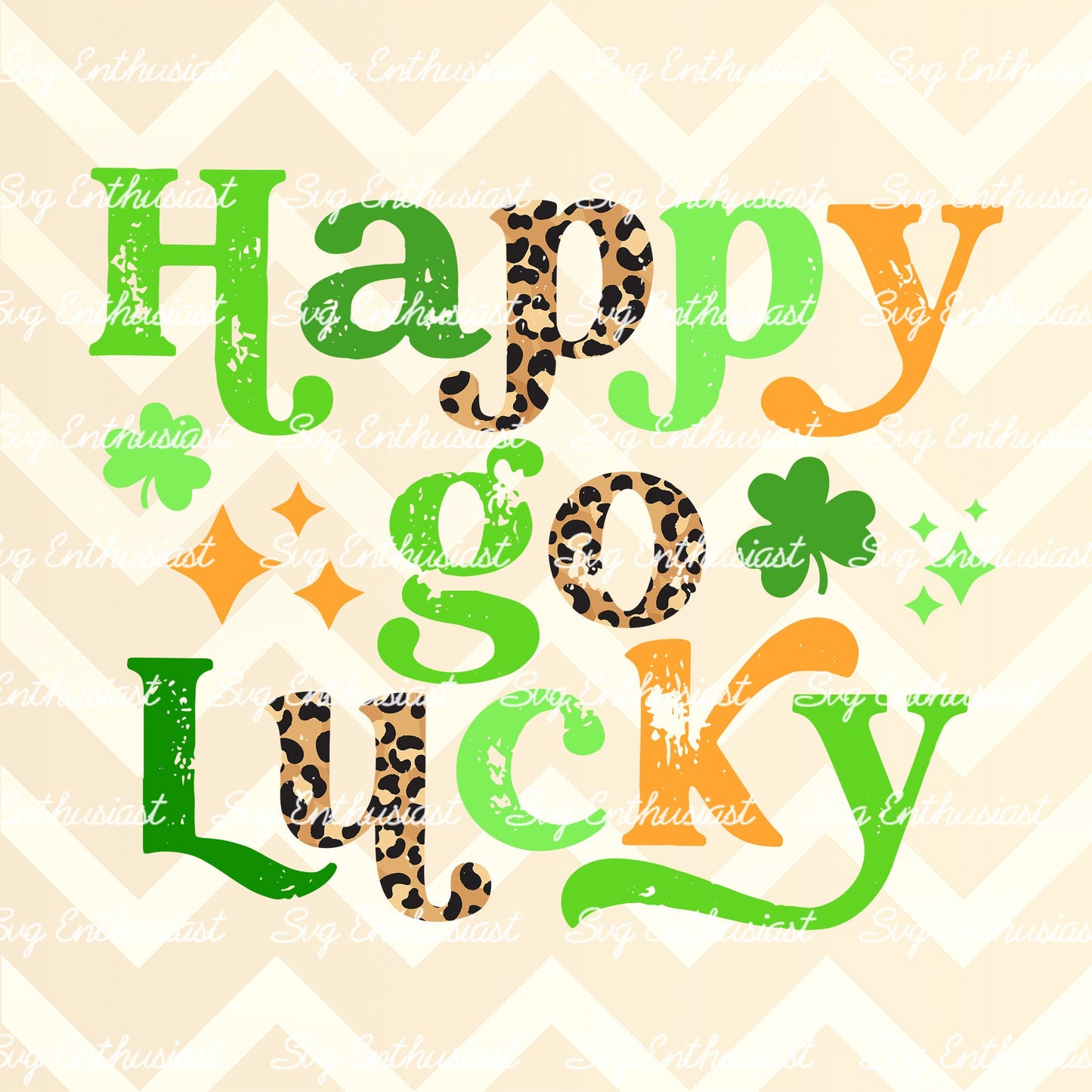 Happy go lucky PNG, St Patrick sublimation