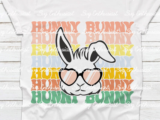 Stacked groovy Hunny bunny SVG PNG DXF