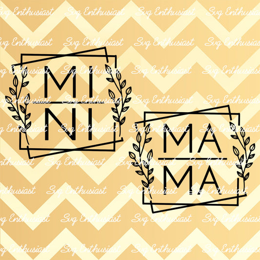Mama Geometric square SVG PNG DXF
