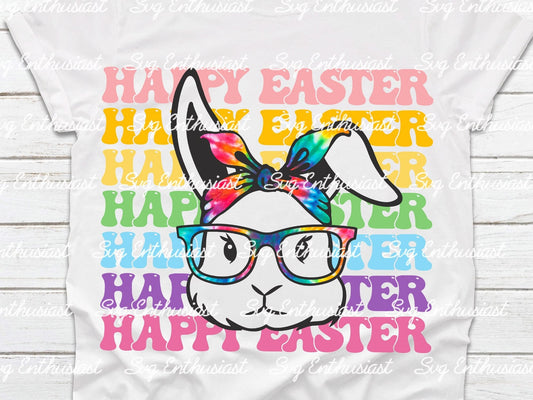 Stacked Happy easter PNG sublimation