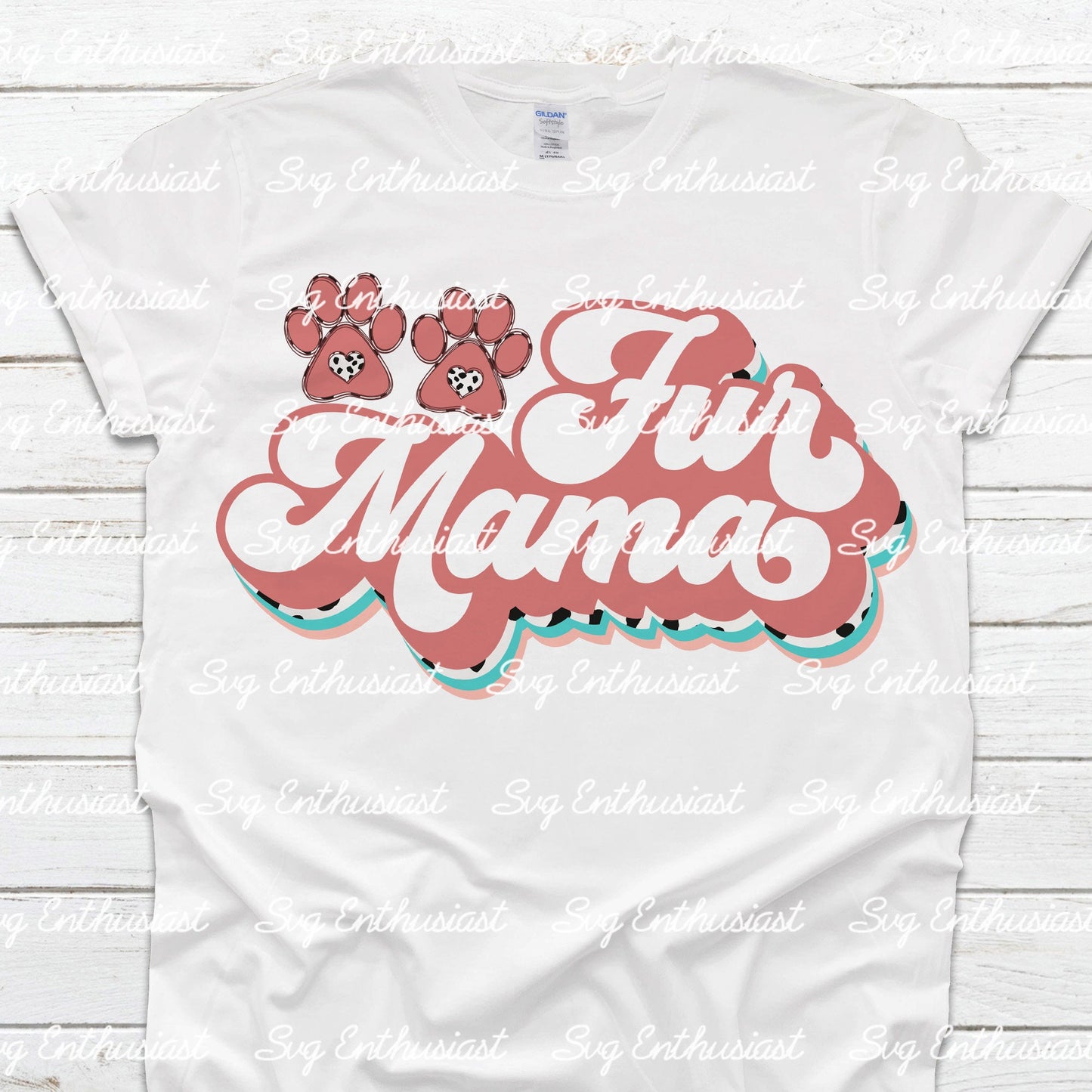 Glitter groovy fur mama PNG sublimation