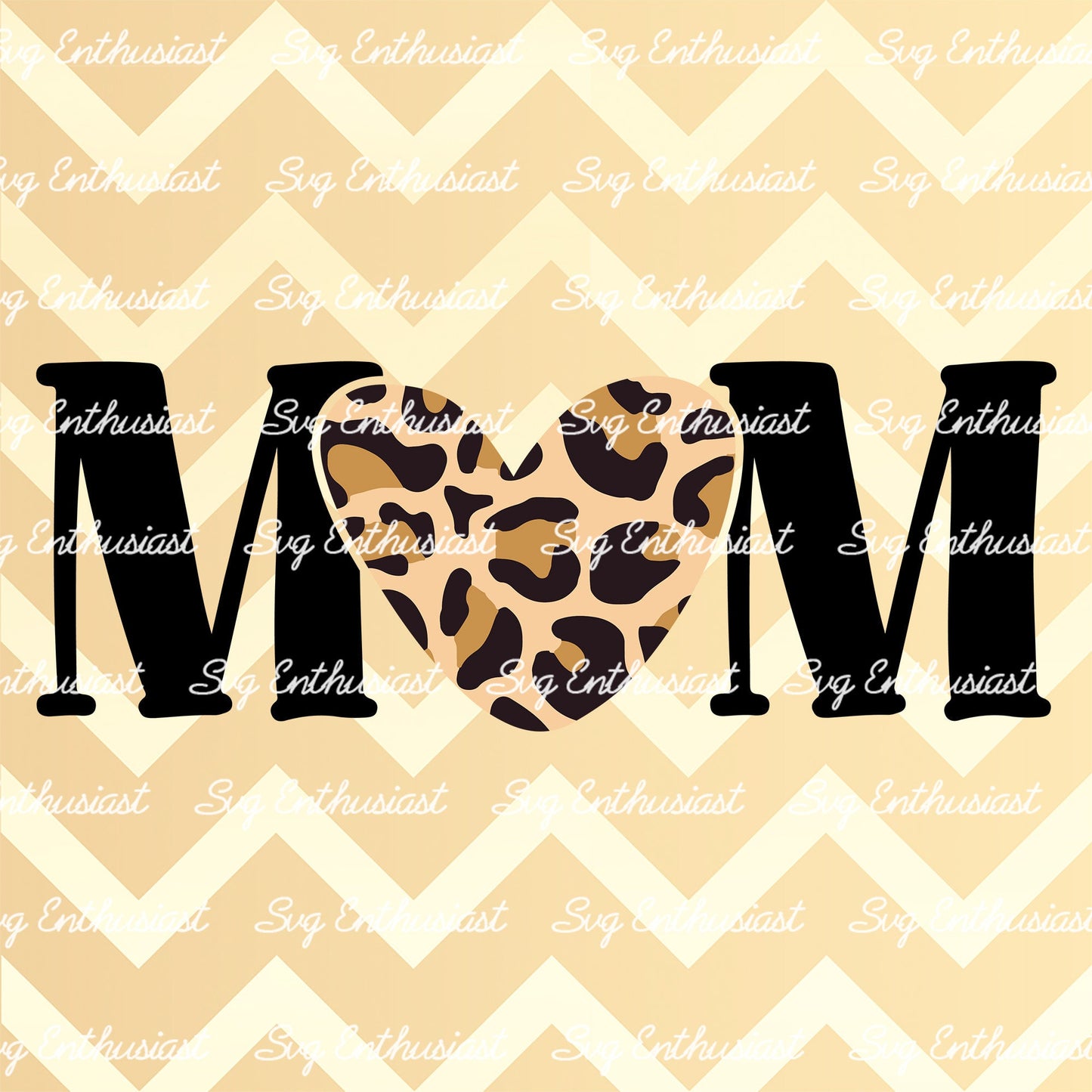 Leopard heart mom SVG PNG DXF