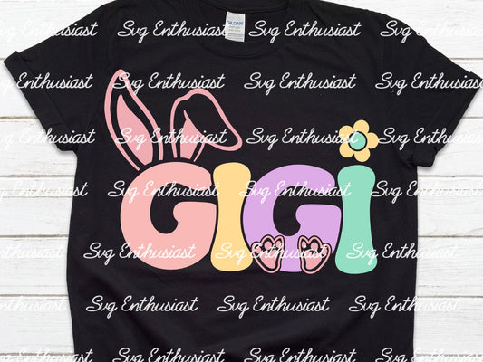 Easter bunny Gigi SVG PNG DXF