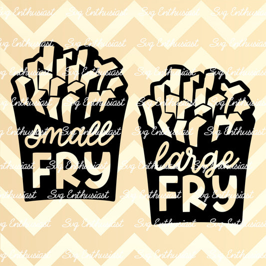 Small fry - Large fry SVG PNG DXF