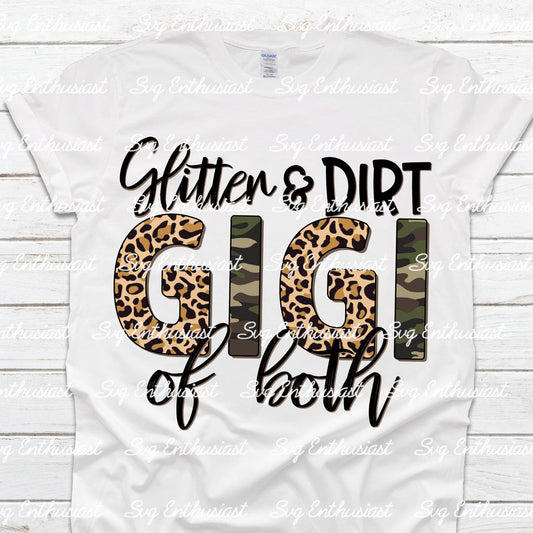 Glitter and dirt Gigi of both PNG sublimation