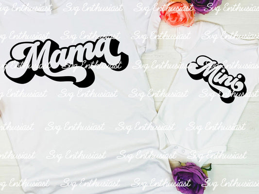 Groovy mama mini SVG PNG DXF