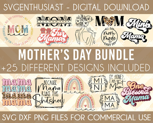 Mother's day bundle SVG PNG DXF