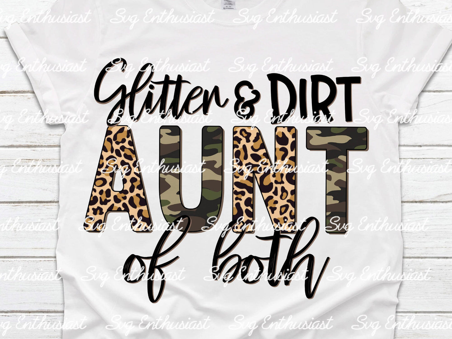 Glitter and dirt Aunt of both PNG sublimation