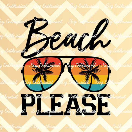 Beach please SVG PNG DXF