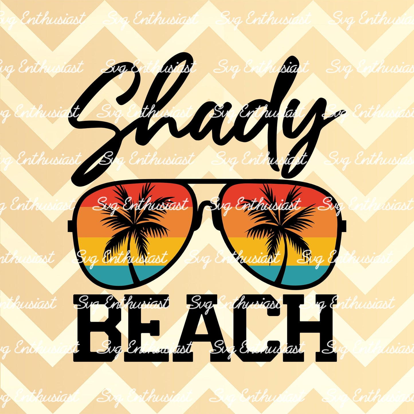 Shady beach SVG PNG DXF