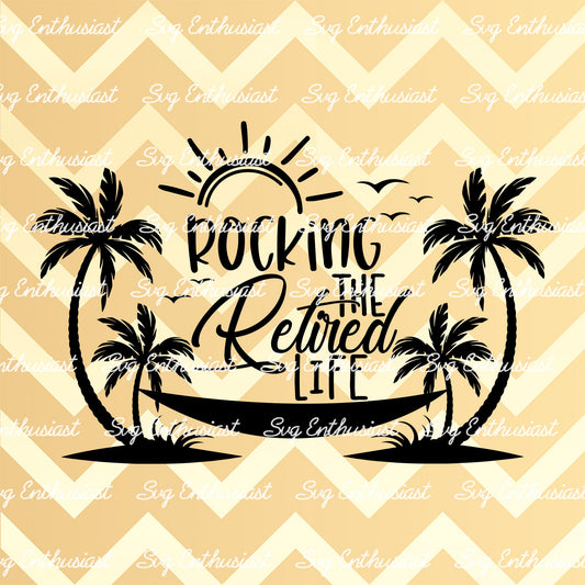 Rocking the retired life SVG PNG DXF