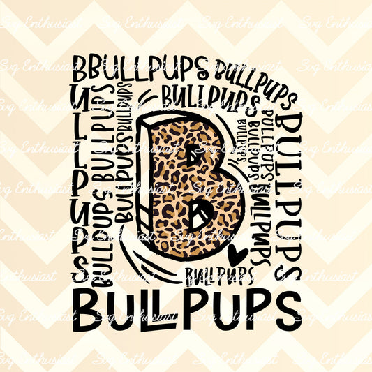 Bullpups Typography PNG sublimation