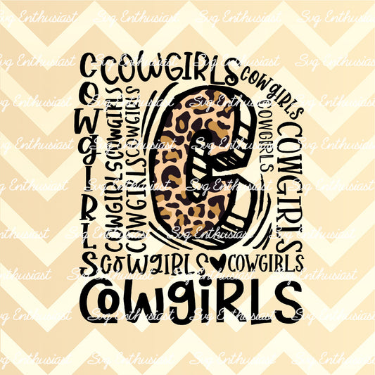 Cowgirls Typography PNG sublimation