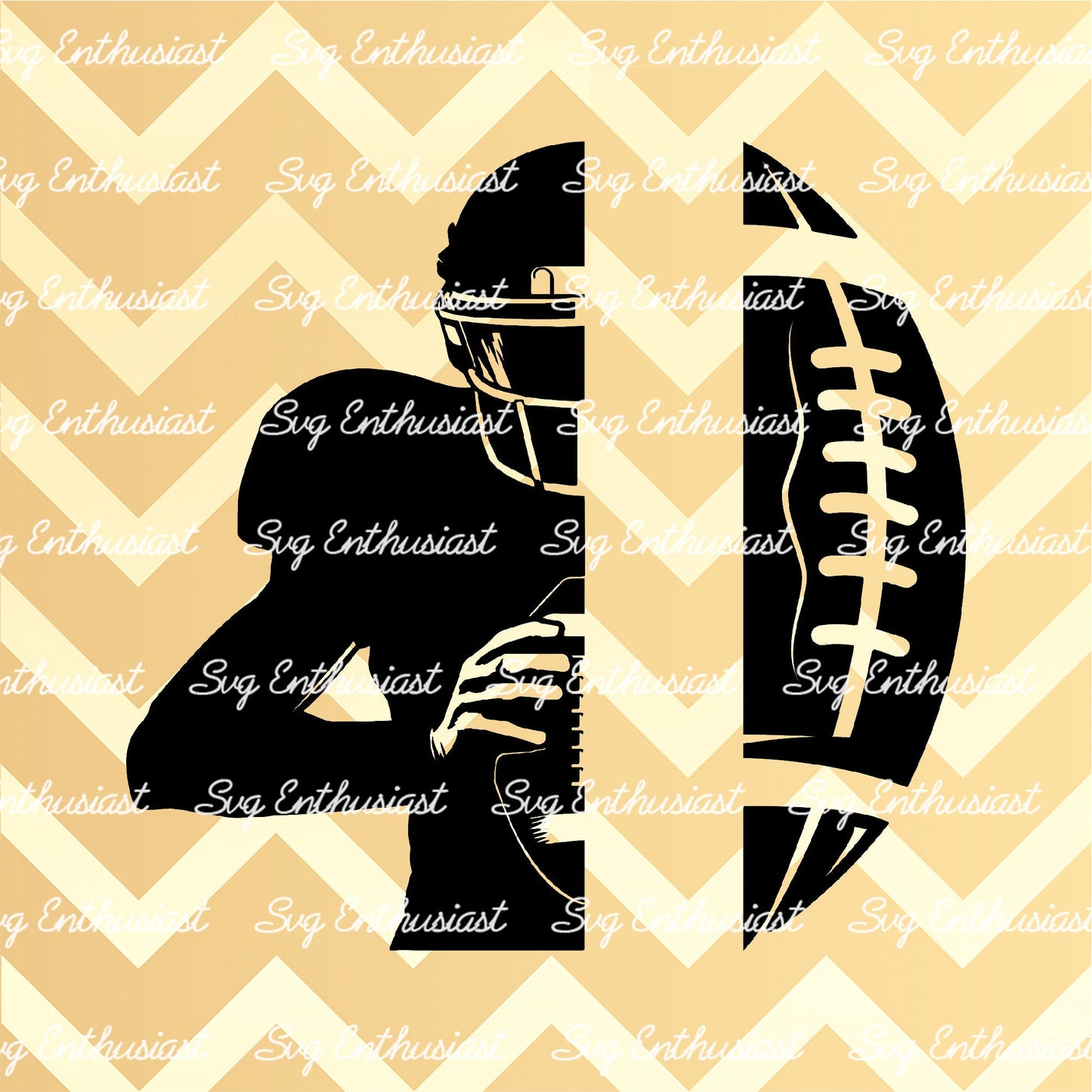 Football half player SVG PNG DXF