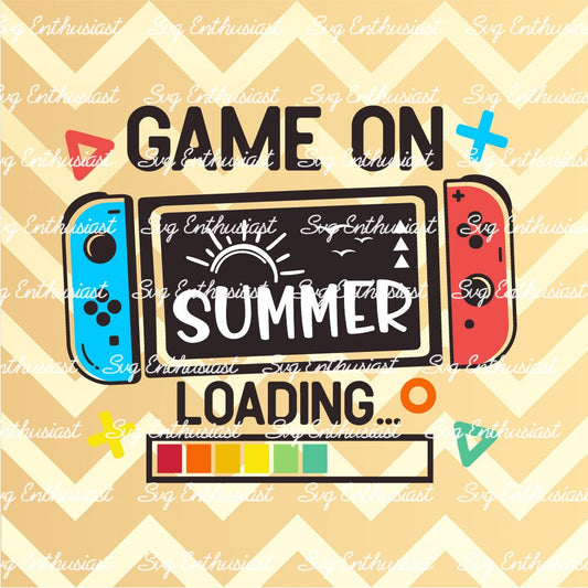 Game on summer loading SVG PNG DXF