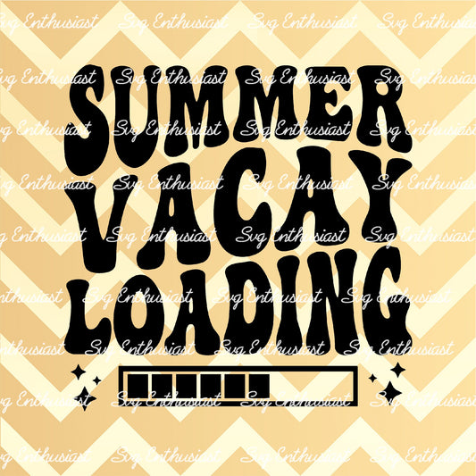 Summer vacation loading SVG PNG DXF