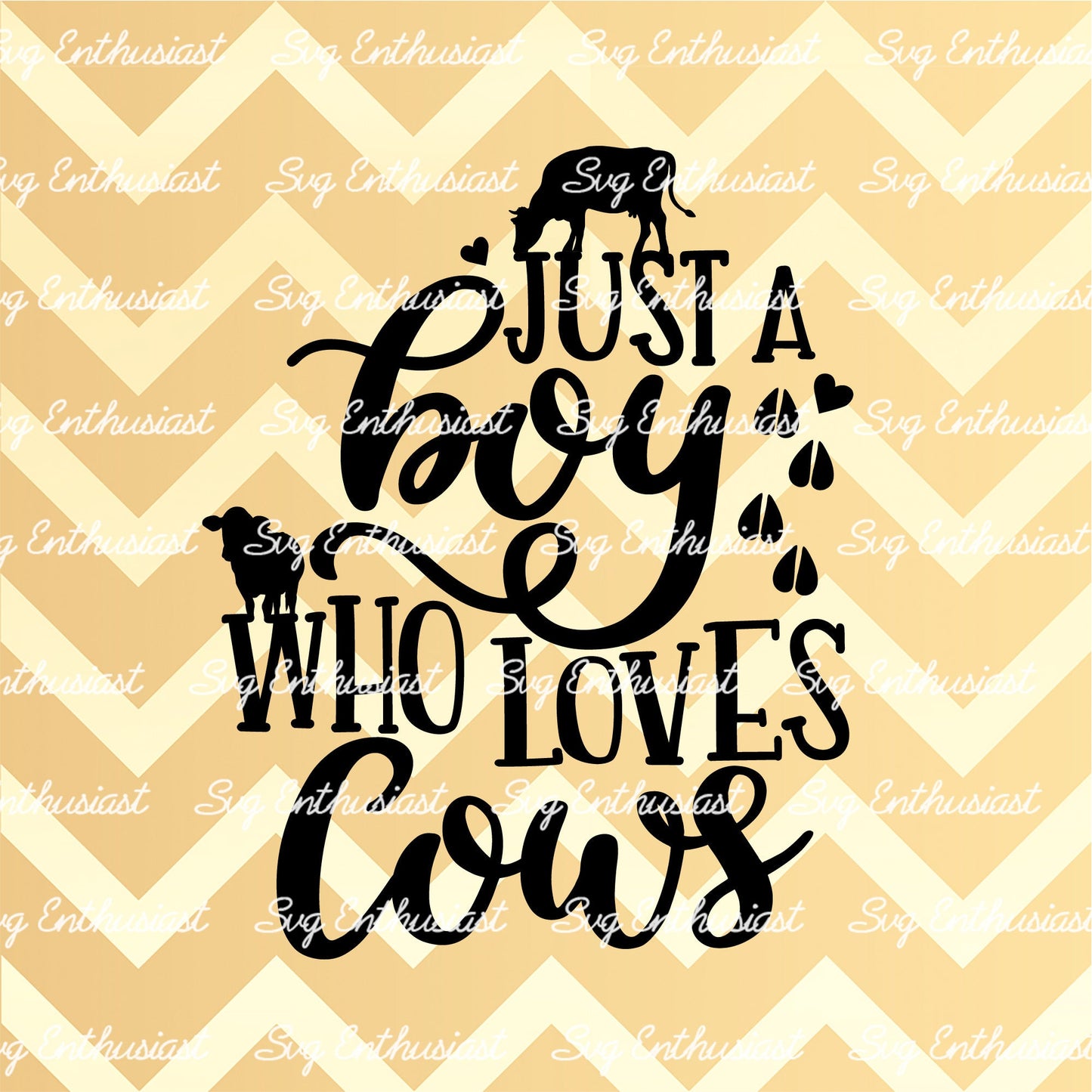 Just a boy who loves Cows SVG PNG DXF