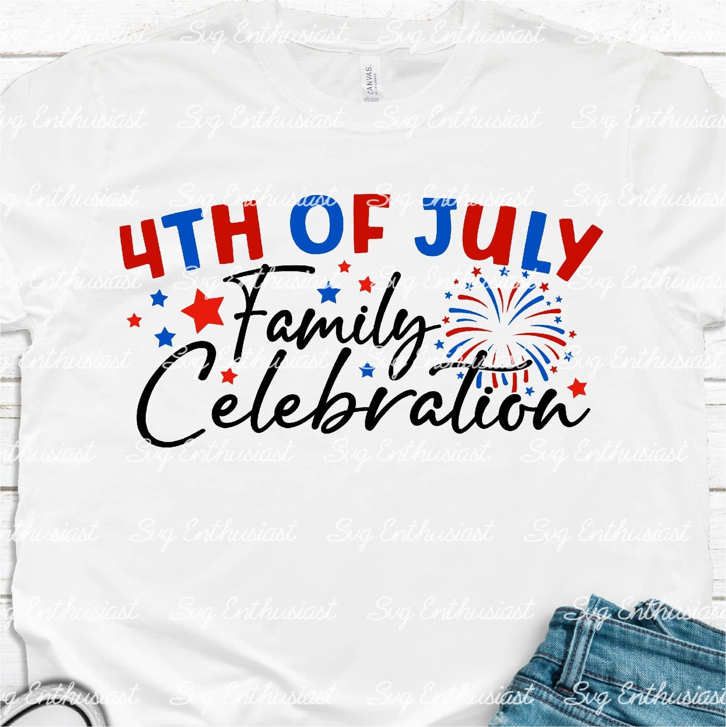 4th of July family celebration SVG PNG DXF