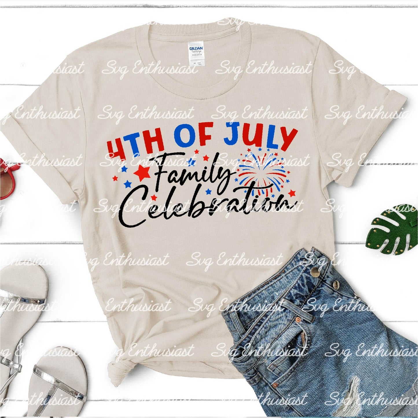 4th of July family celebration SVG PNG DXF