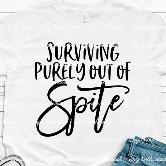 Surviving purely out of spite SVG PNG DXF