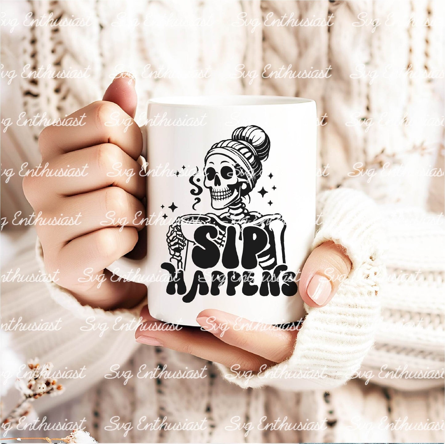 Sip happens SVG PNG DXF