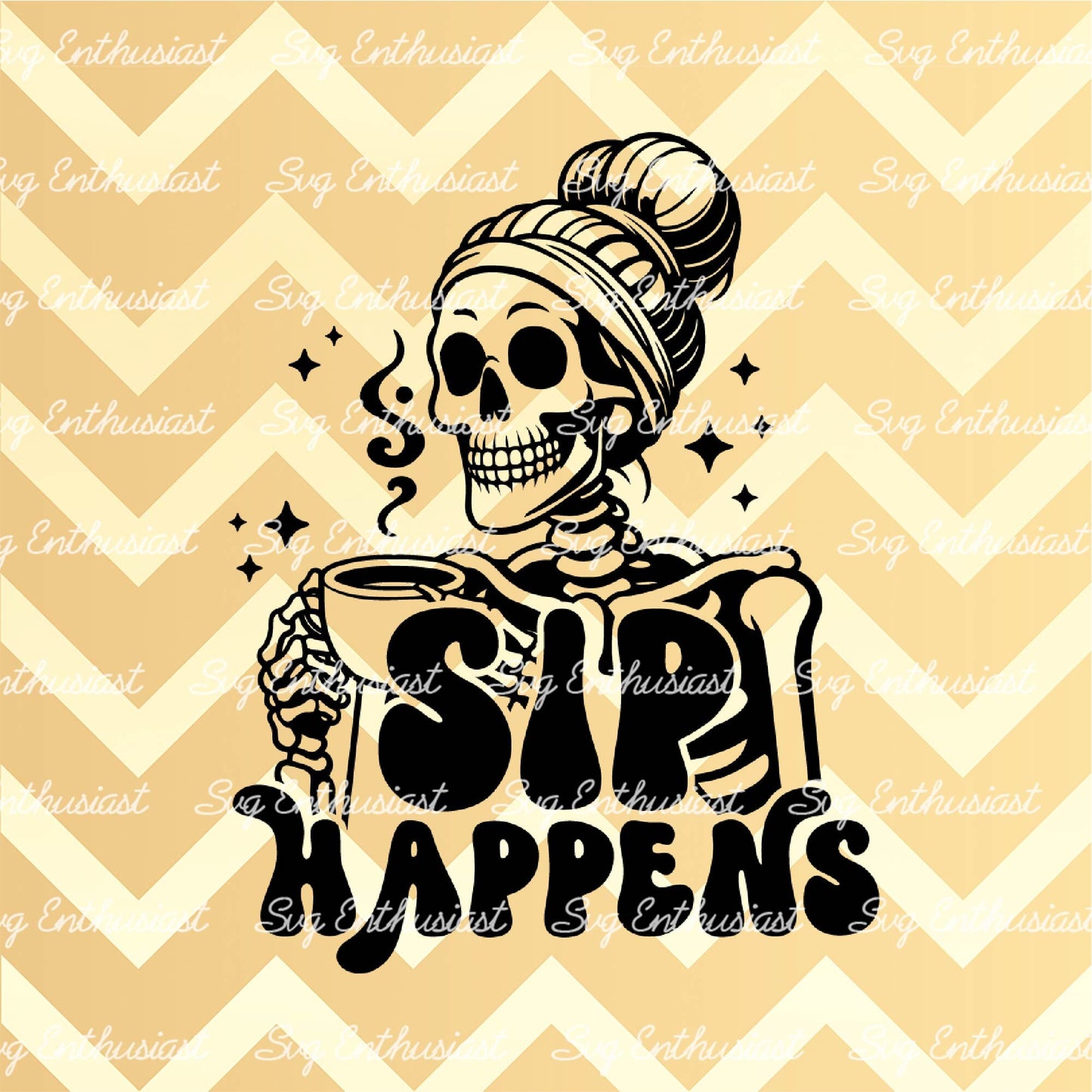 Sip happens SVG PNG DXF