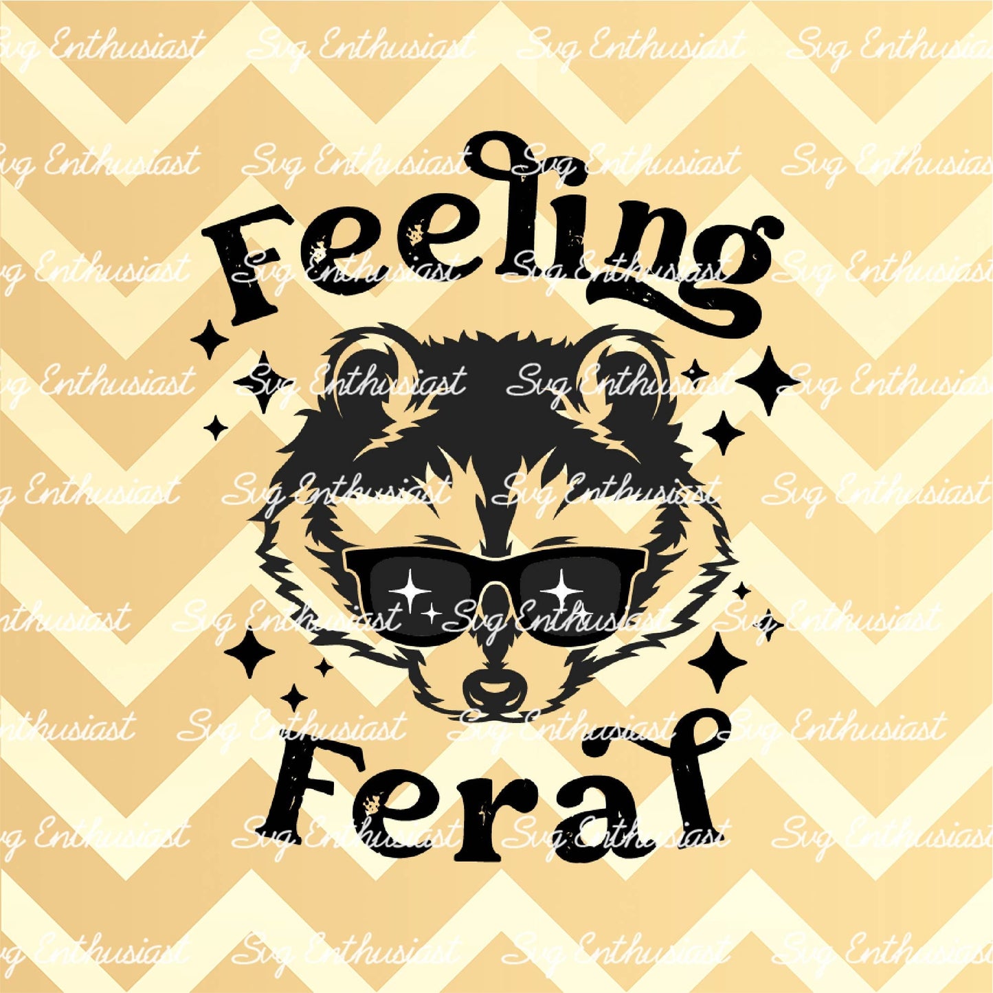 Feeling feral SVG PNG DXF