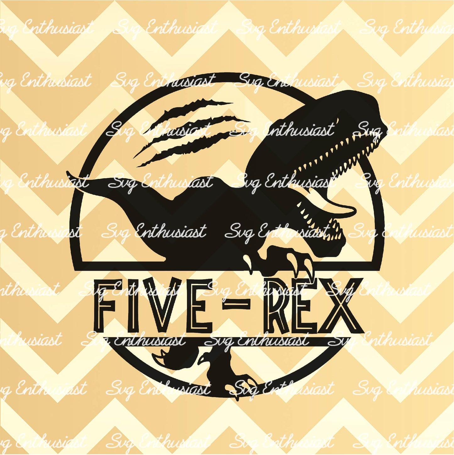 Five Rex SVG PNG DXF