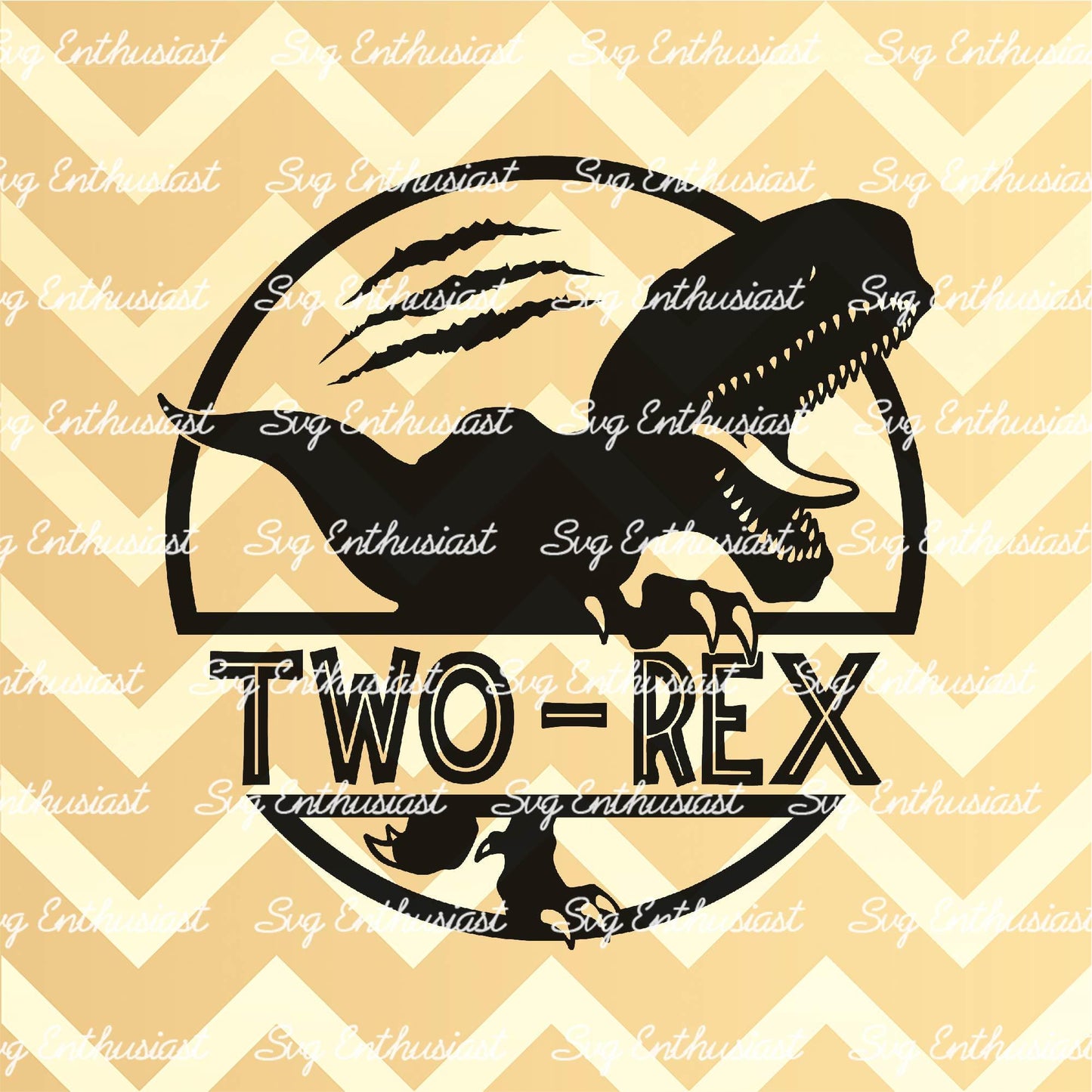 Two Rex SVG PNG DXF