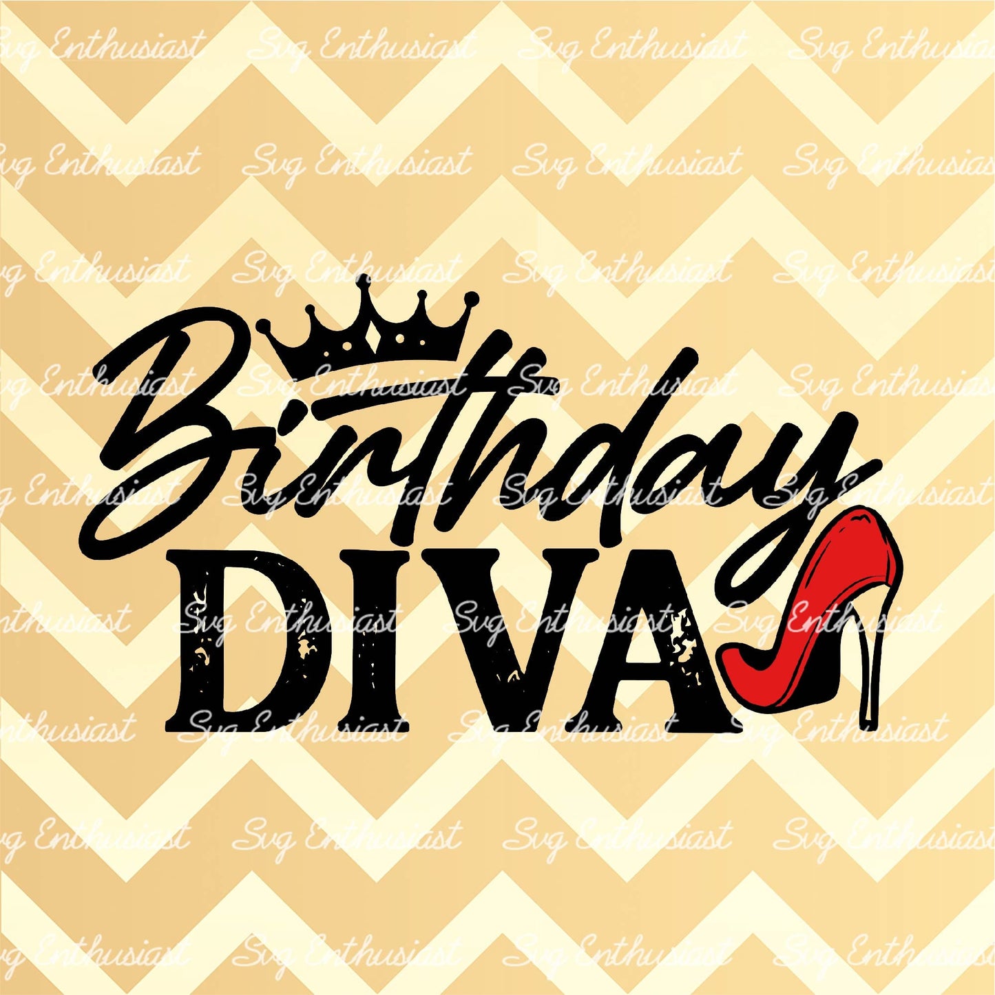 Birthday Diva SVG PNG DXF