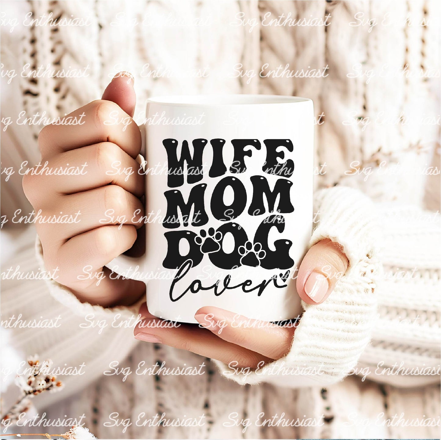 Wife mom dog lover SVG PNG DXF