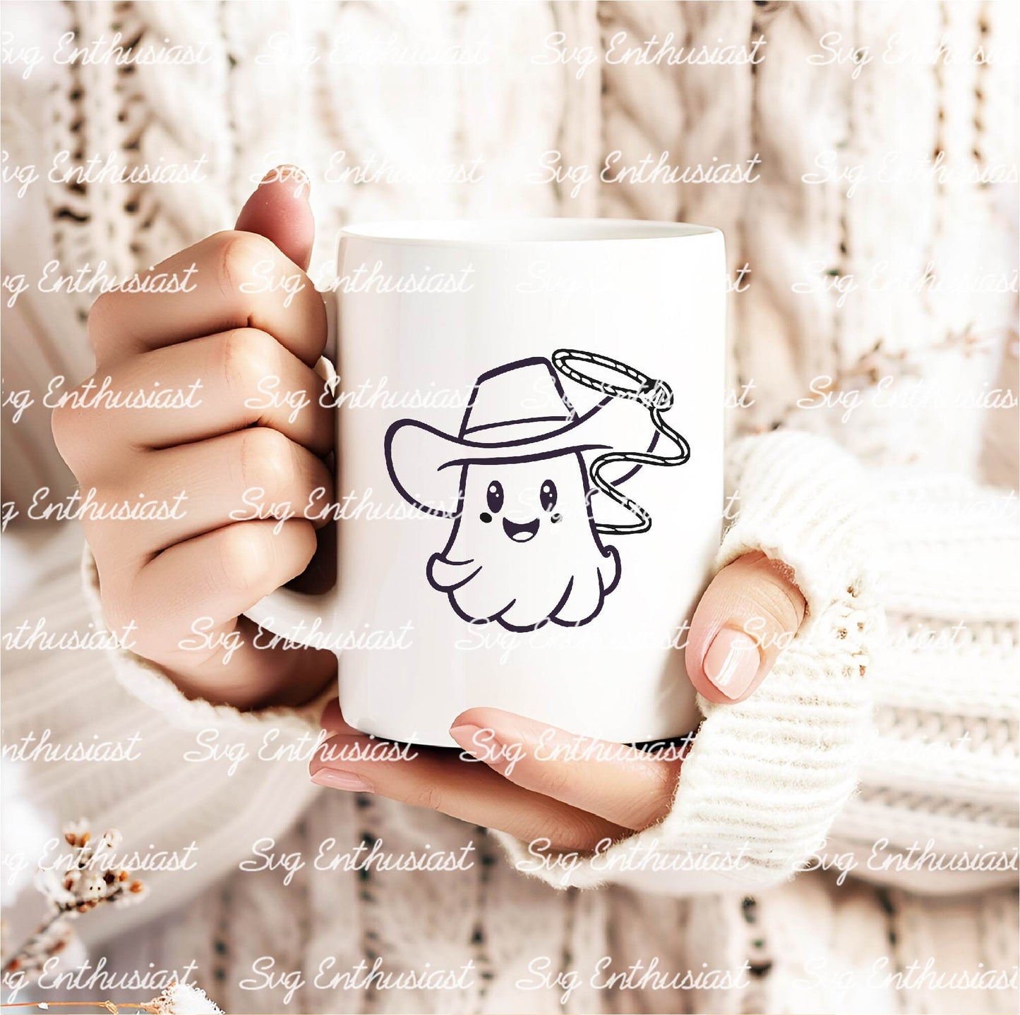 Cute cowboy ghost SVG PNG DXF
