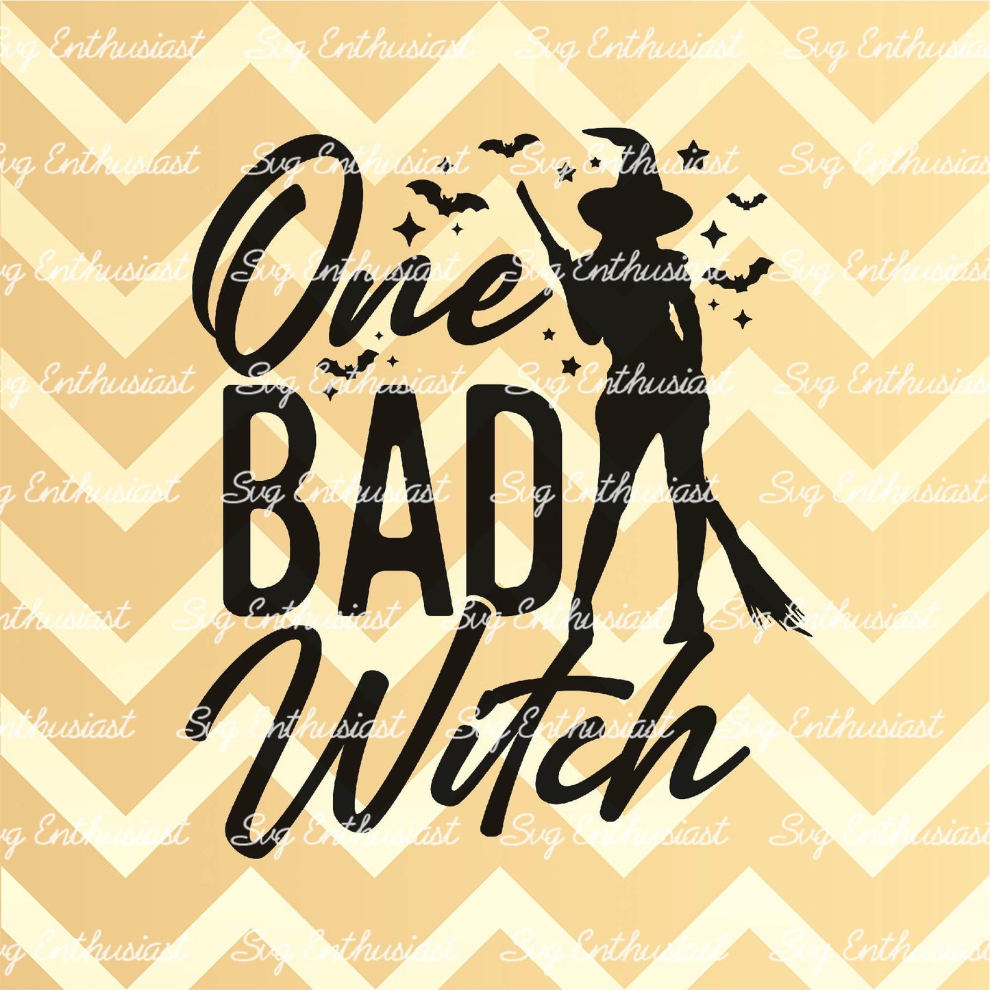 One bad witch SVG PNG DXF